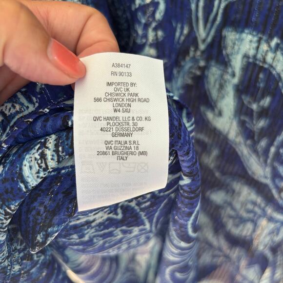 Bob Mackie Wearable Art Lightweight Flowy Sheer Shimmer Poncho Boho Coastal XL - Picture 7 of 8